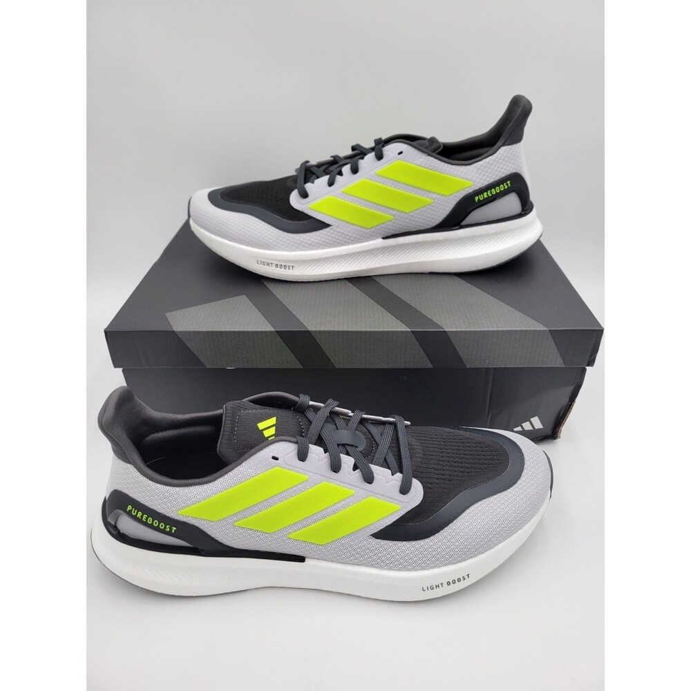 adidas Pureboost 5 Running Shoes Dash Grey Lucid Lemon IF9193 Men's 12 NEW